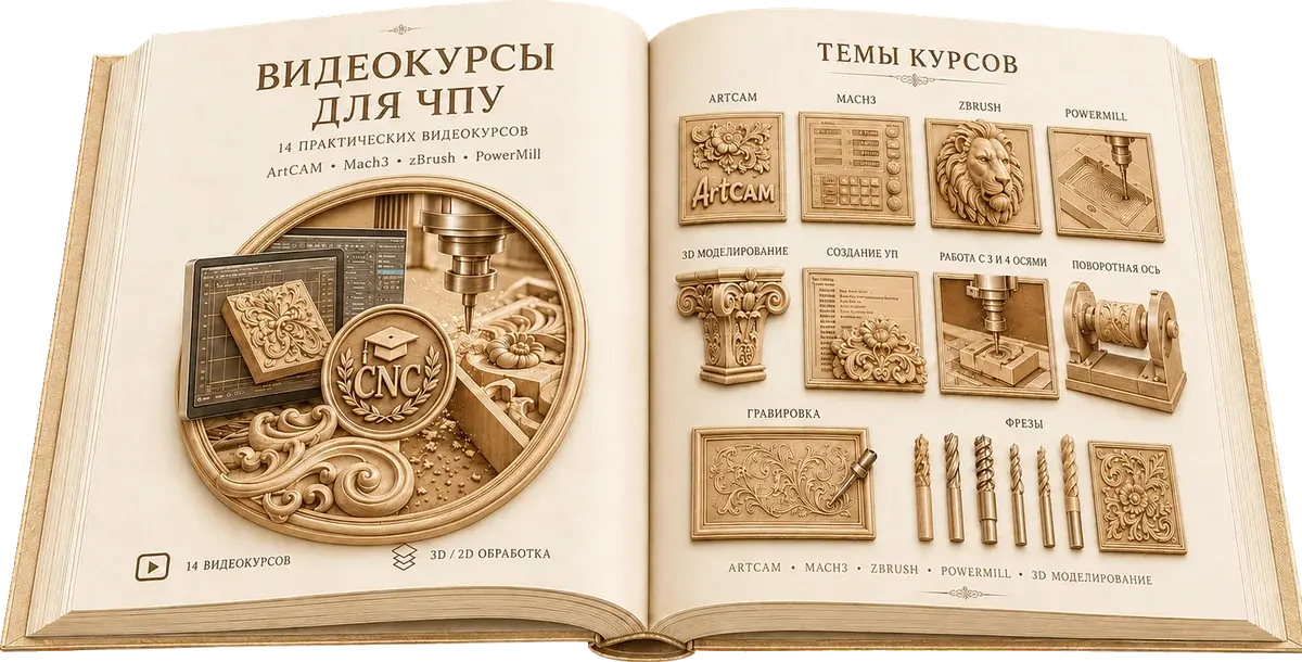 Видеокурсы для ЧПУ: ArtCAM, Mach3, ZBrush, PowerMill
