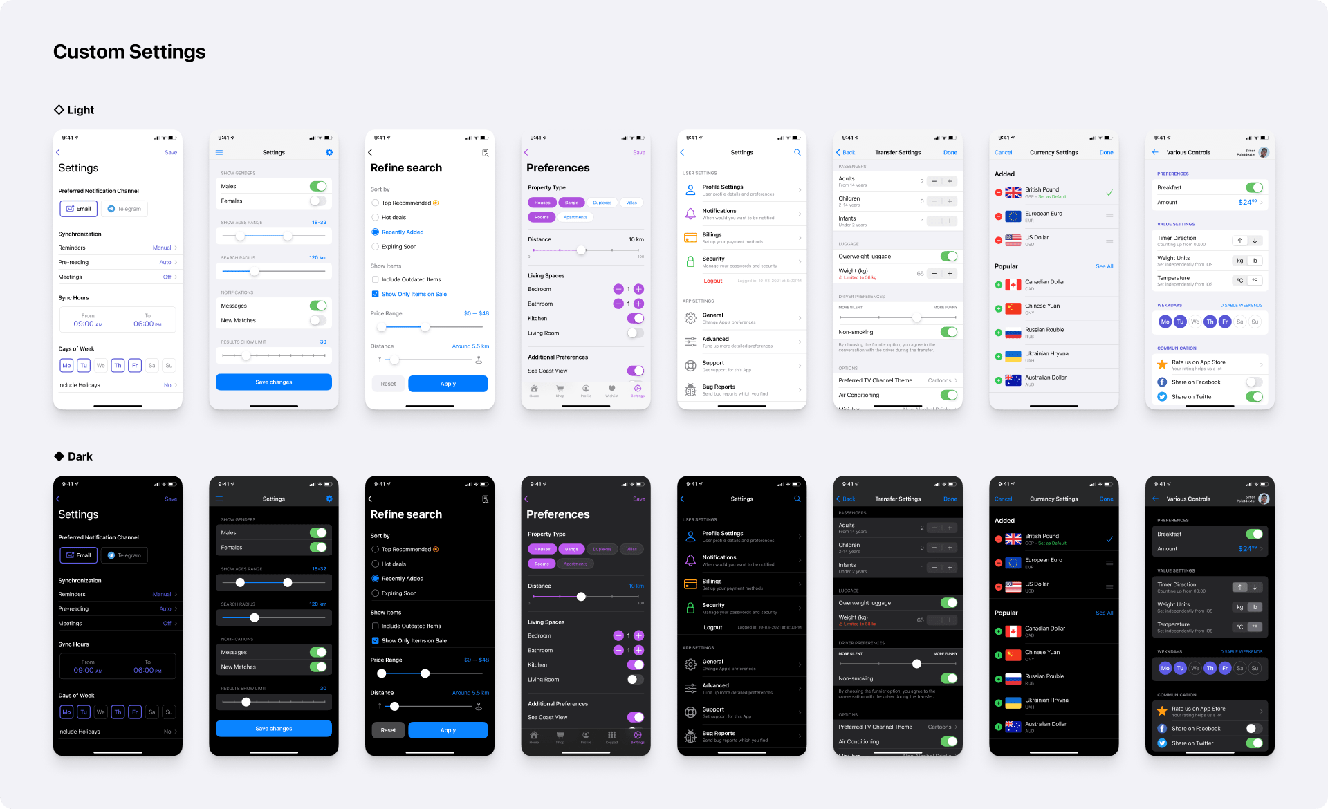 Full iOS 15 UI Kit — Figma mobile app templates preview