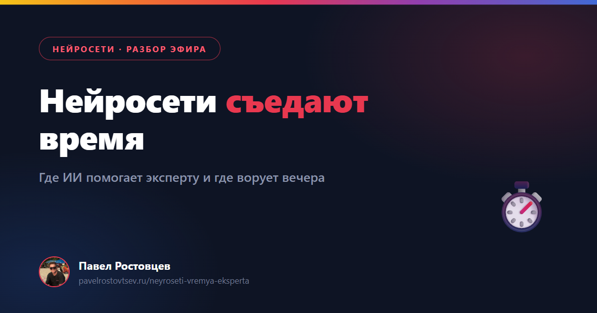 Нейросети съедают время эксперта