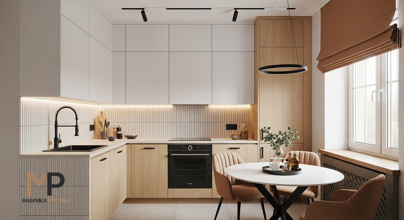 Г-образная кухня фото