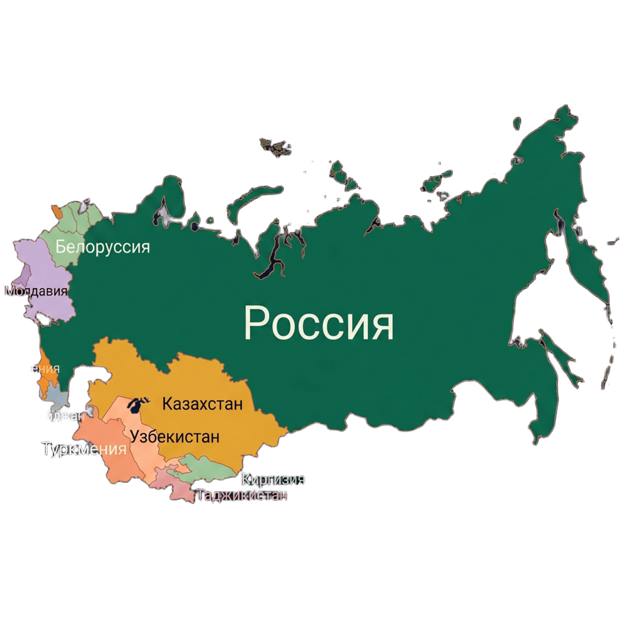 Карта России и СНГ