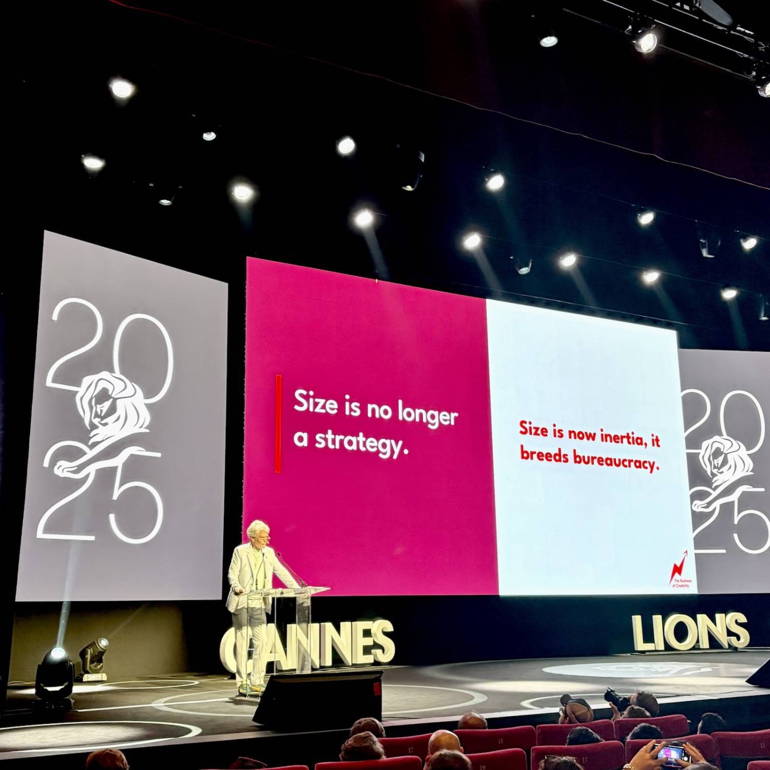 sir john hegarty at Cannes Lions 2025: big is no longer a strategy