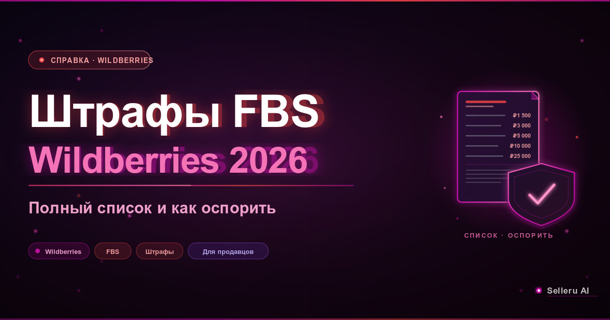 полный список штрафов Wildberries FBS 2026 и как их оспорить