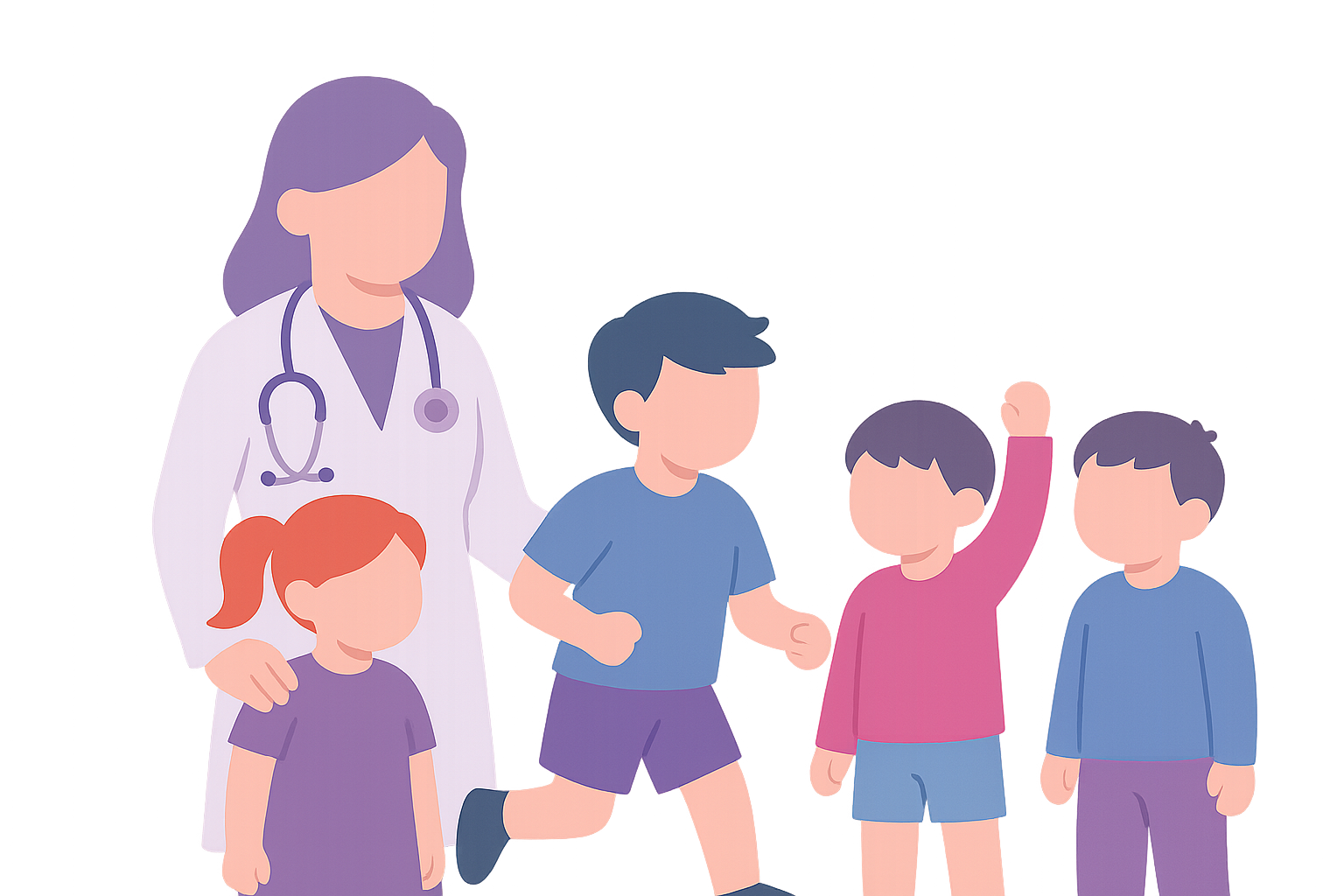 Педиатр и дети — иллюстрация к статье