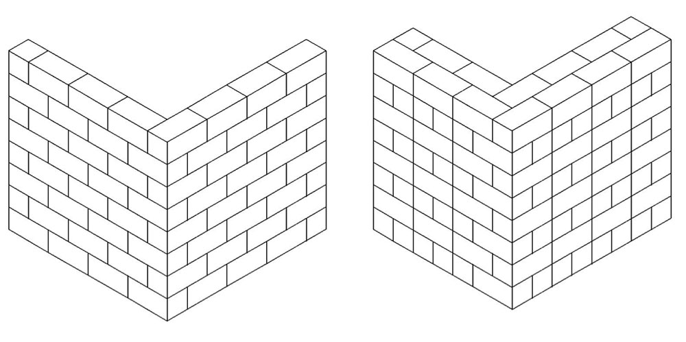 схема укладки блоков