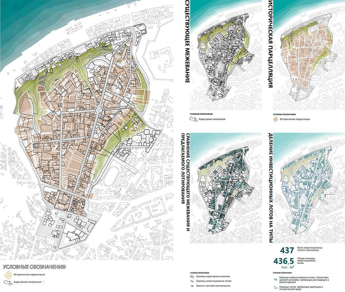 Comparison of historical parcellation and existing cadastral surveying