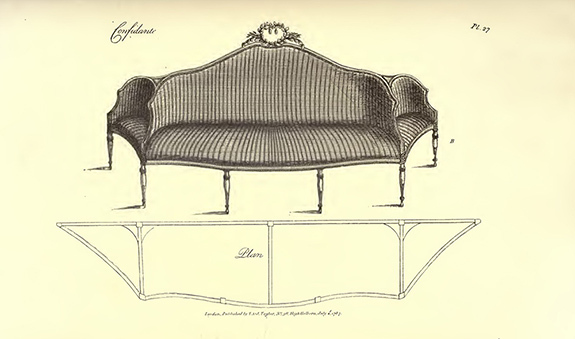 Иллюстрация дивана Джорджа Хепплуайта