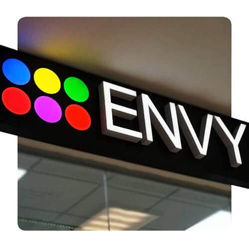Рекламная вывеска ENVY