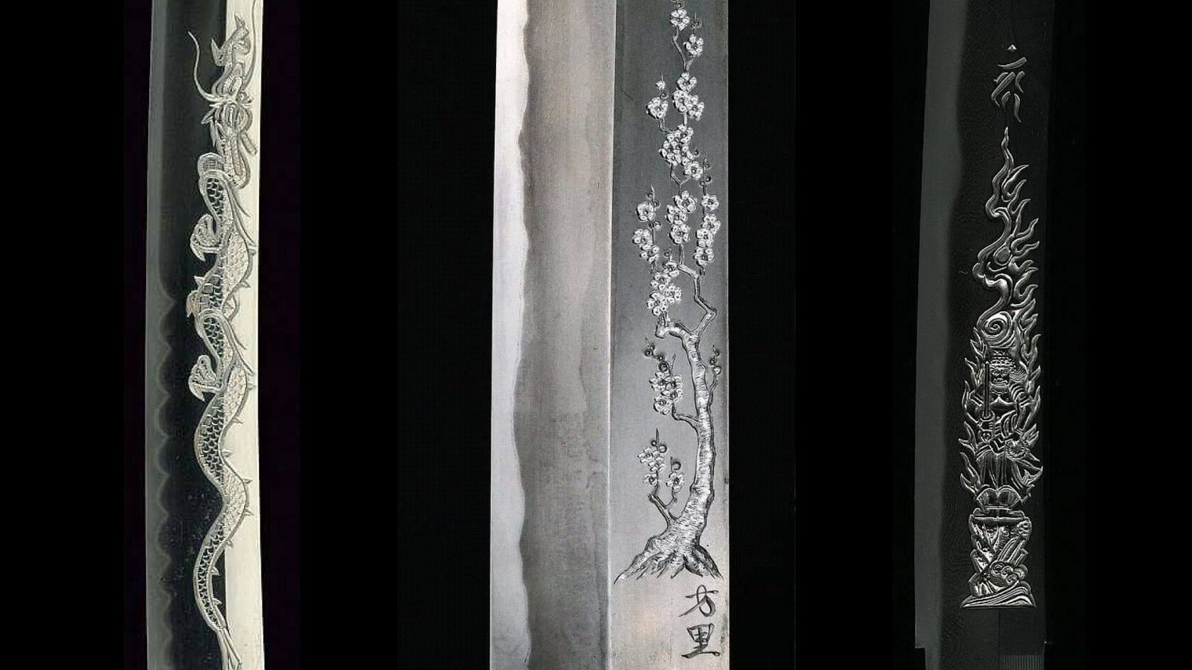 Хоримоно, гравировка на катане