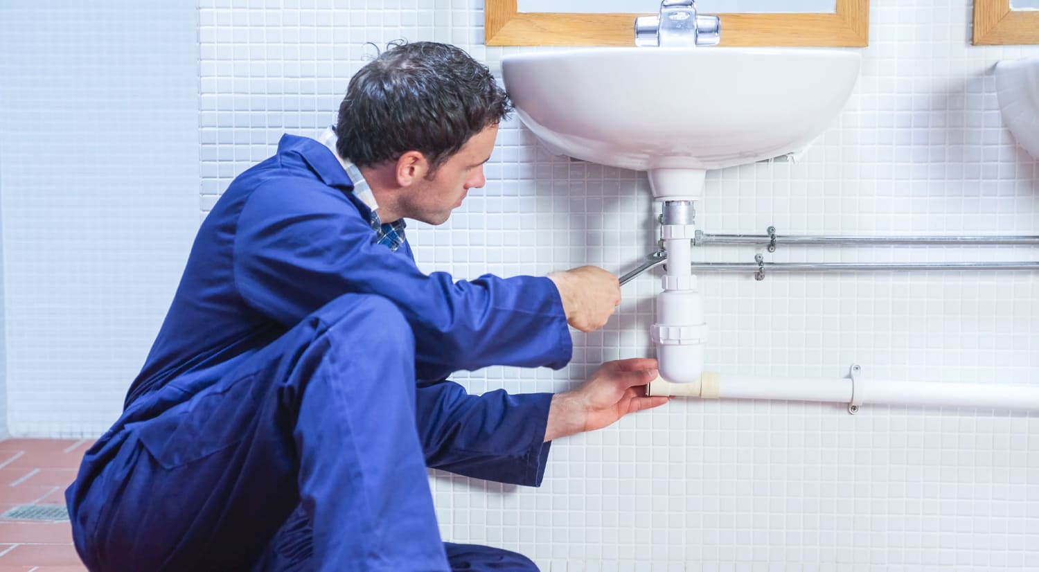 установка раковины