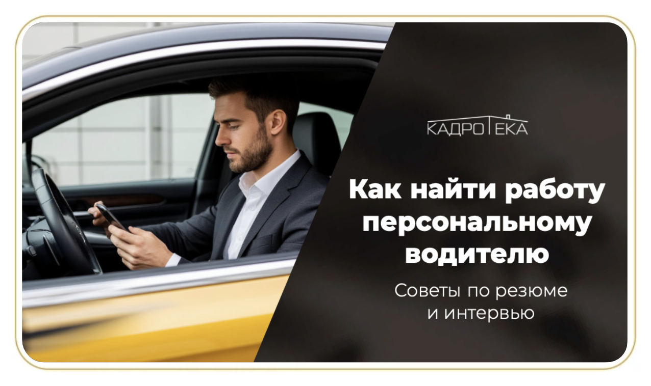 Работа персональным водителем, как найти работу водителем, резюме для водителя, интервью для персонального водителя