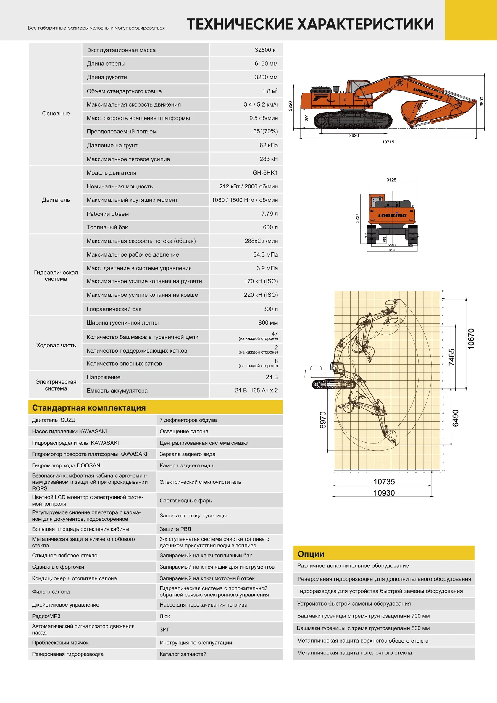 Гусеничный экскаватор LONKING CDM 6336