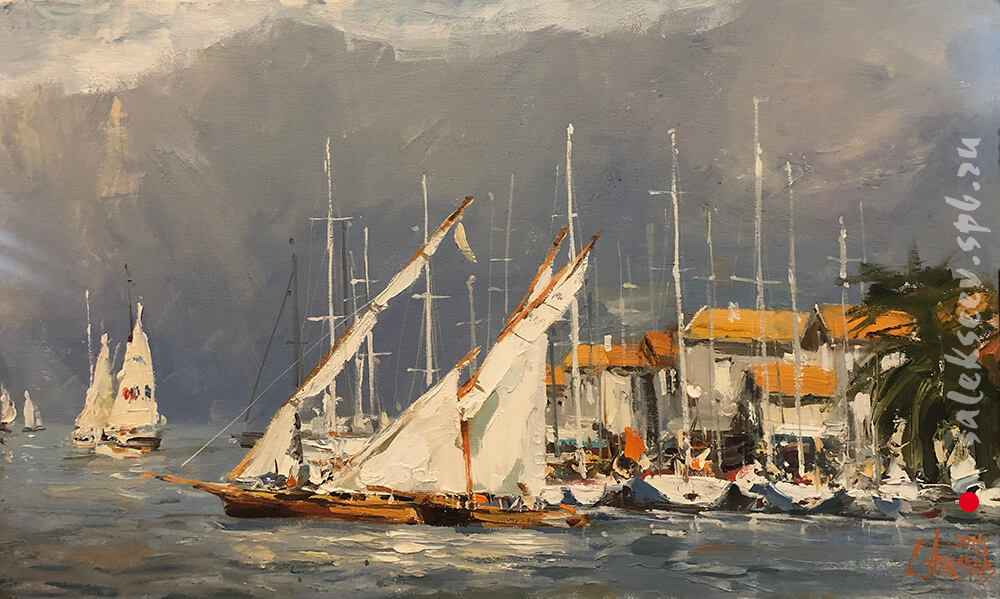 In the Bay of Kotor. Montenegro. 2019. Oil on canvas, 50х70 cm