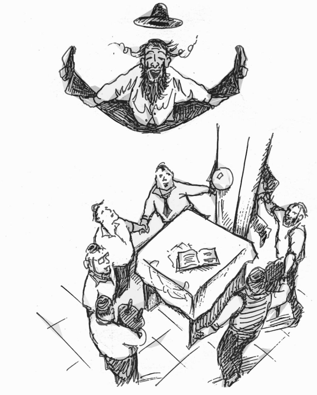 Симхат Тора - рисунок художника Йосифа Лихтарева