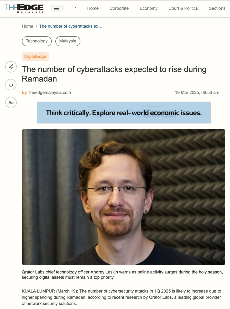 The Edge - The number of cyberattacks expected to rise during Ramadan
