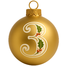 Новогодний шар с цифрой 3 — символ третьего дня тура по Мурманской области: поездка в саамскую деревню с погружением в культуру коренного народа Севера