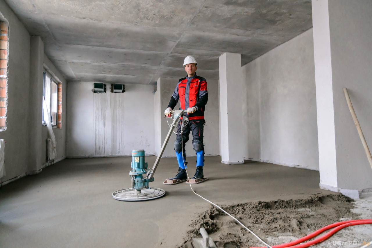 Полусухая стяжка пола в Минске.