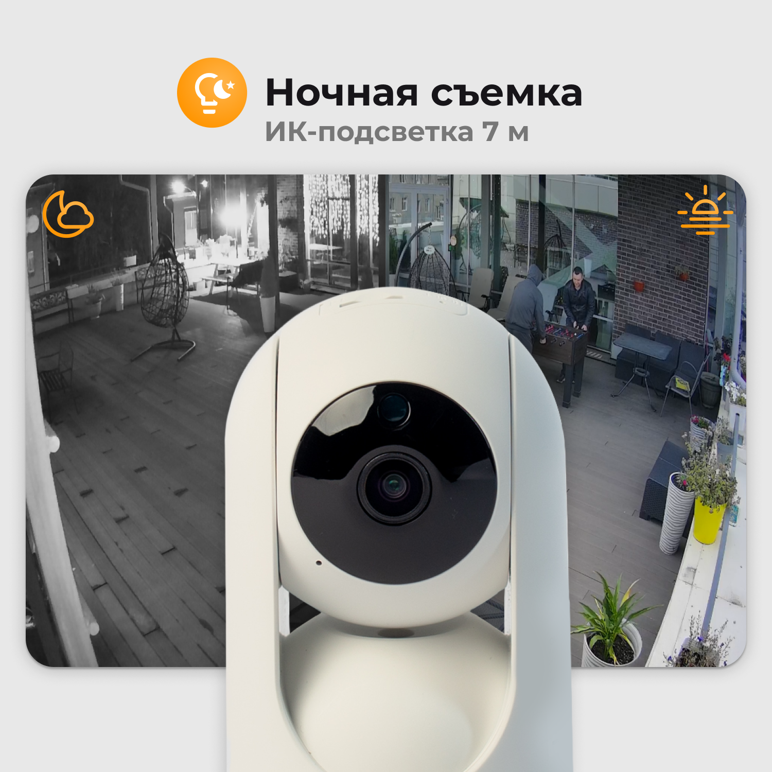 Поворотная Wi-Fi камера видеонаблюдения LinkVideo miniEva для помещений