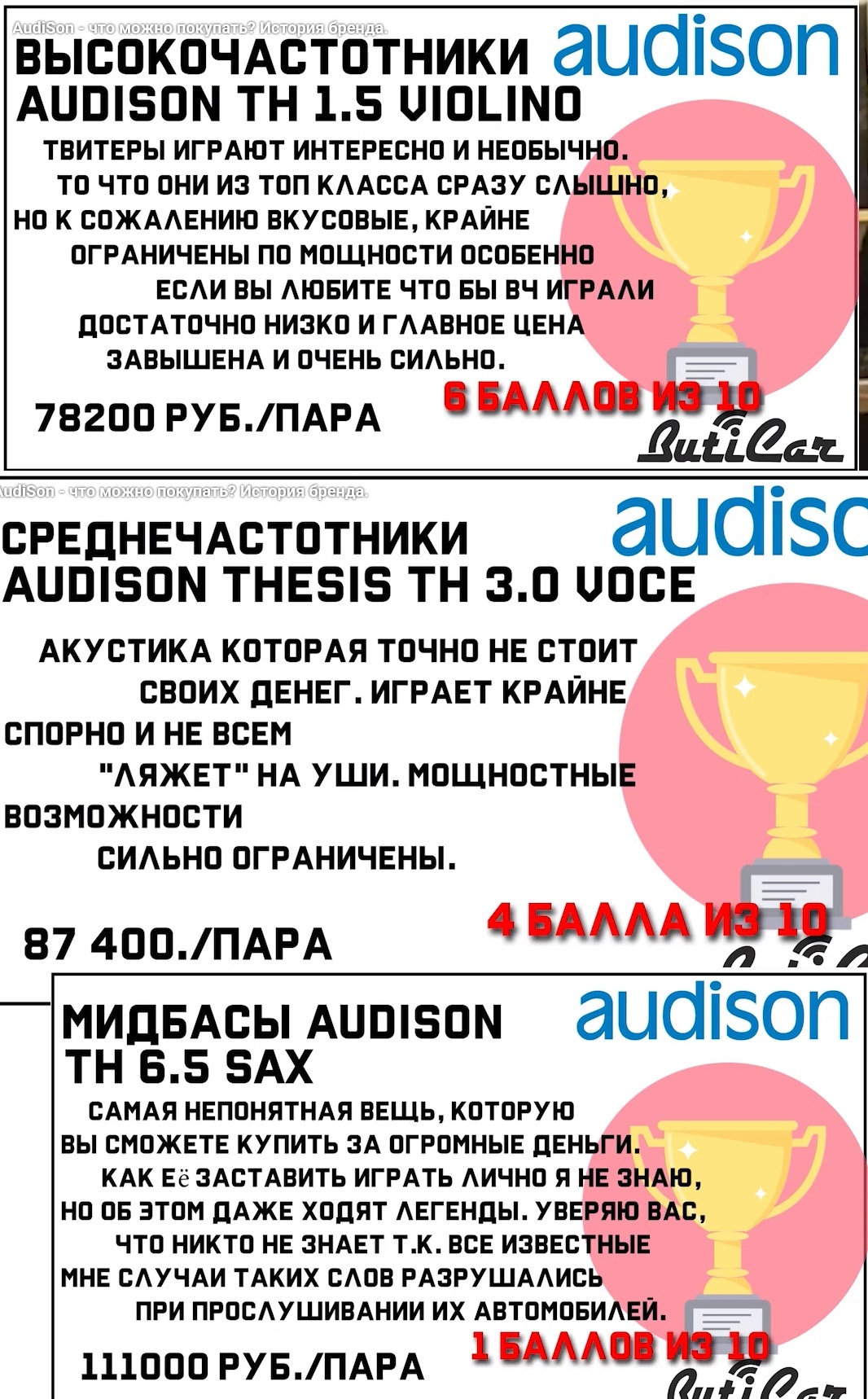 AudiSon thesis отзывы об акустике