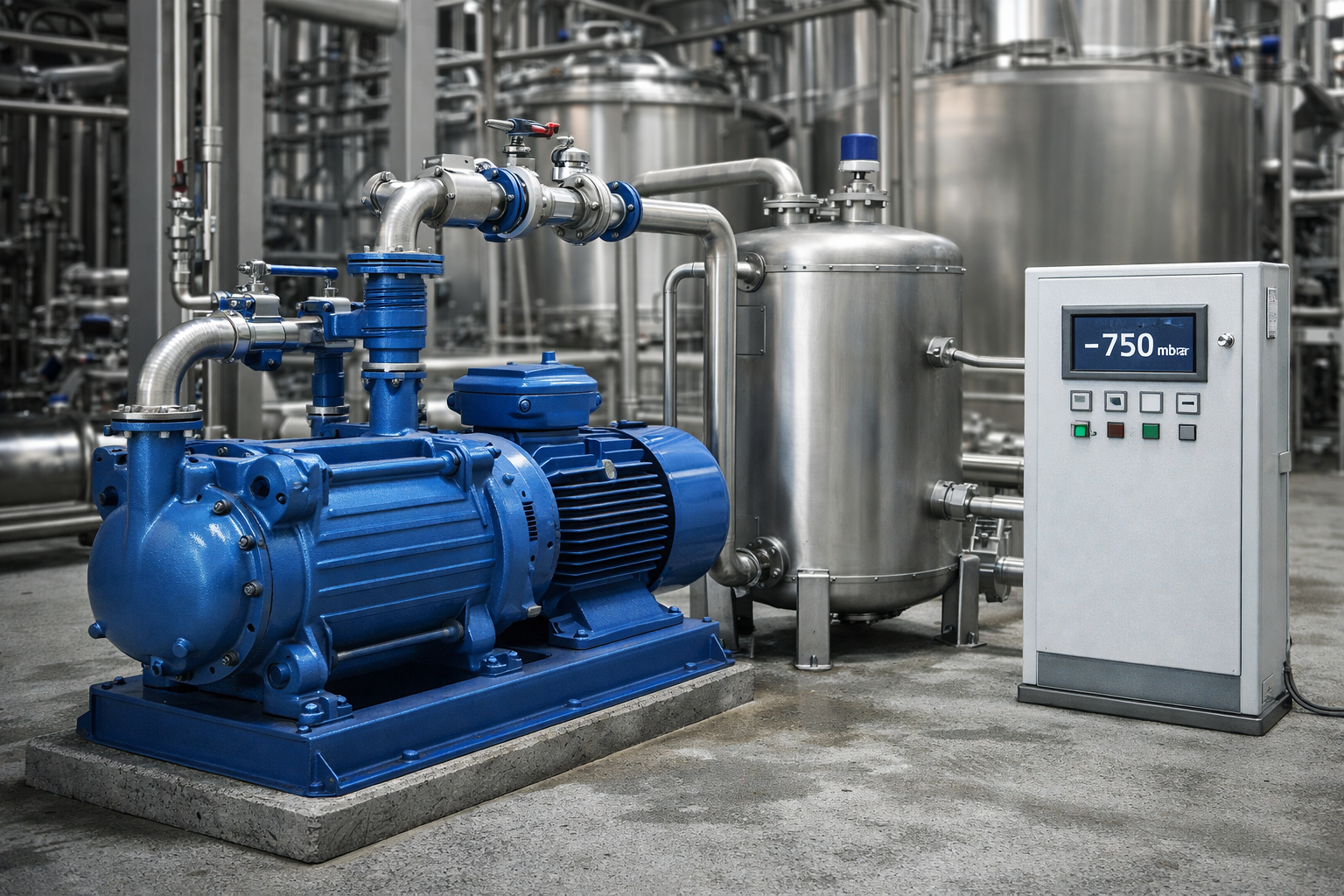 Водокольцевая вакуумная станция — жидкостно-кольцевой насос с сепаратором и блоком управления