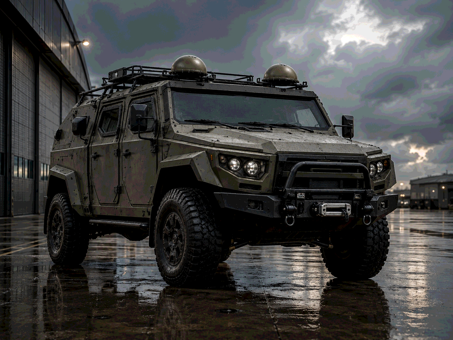 РЭБ ЗОНТ на бронированном автомобиле
