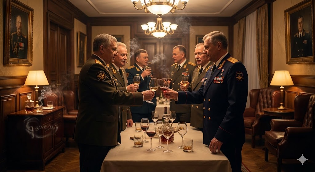 Торжественный вечер в офицерском собрании.