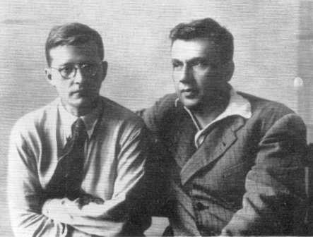Дмитрий Шостакович с Иваном Соллертинским
