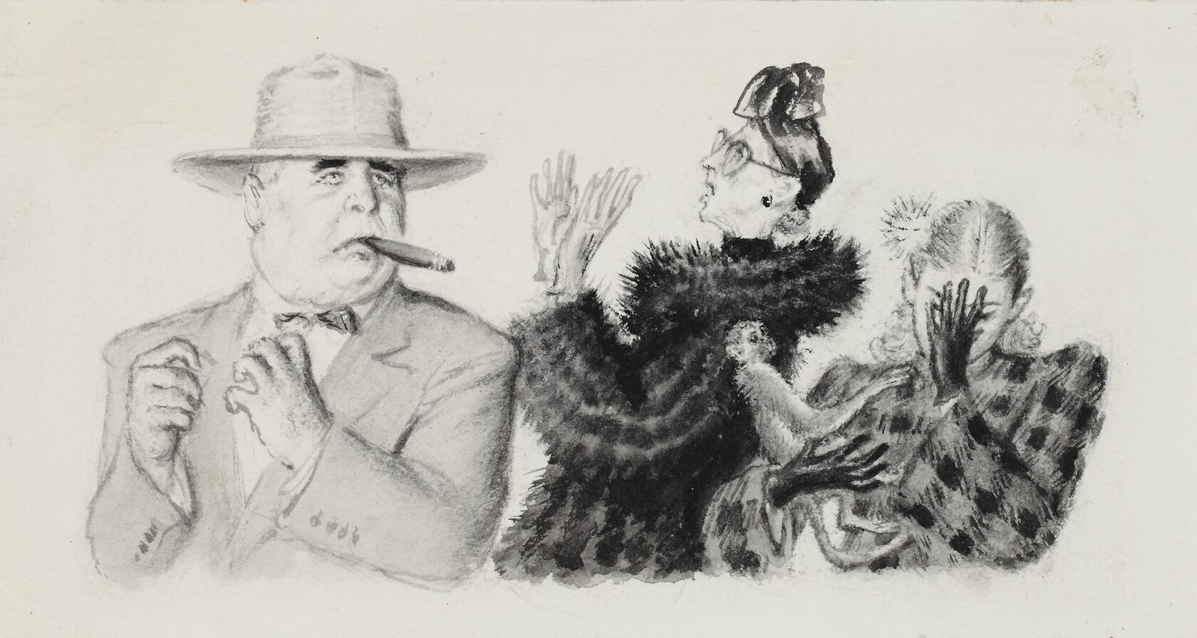 Иллюстрация к сатирической поэме С.Я. Маршака «Мистер Твистер». 1933 