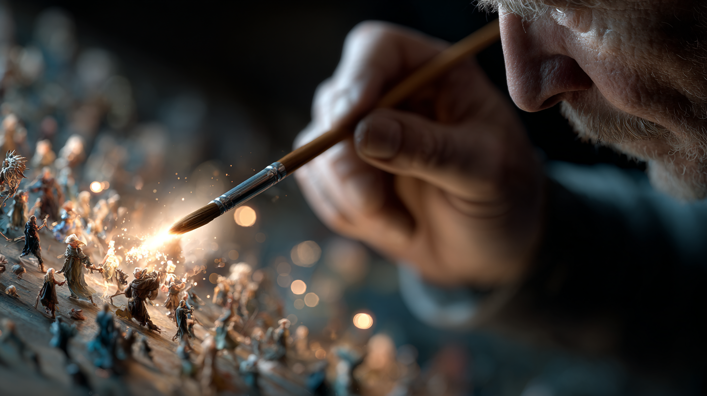 Художник создаёт миниатюрные миры кистью — магия стилей Midjourney