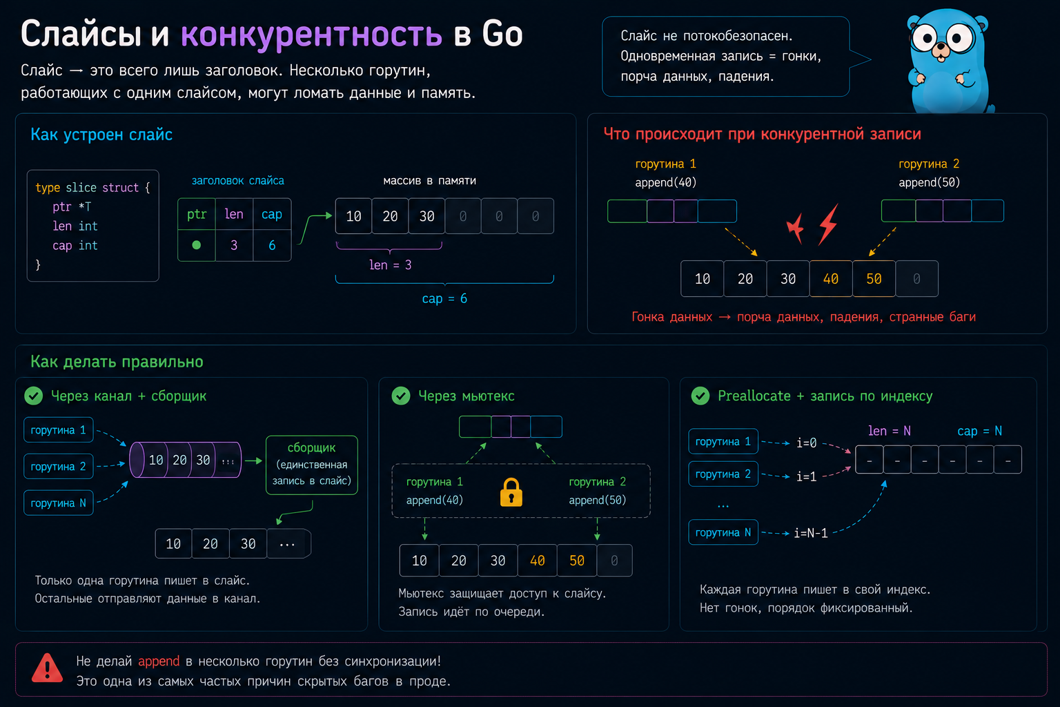 Слайсы и конкурентность