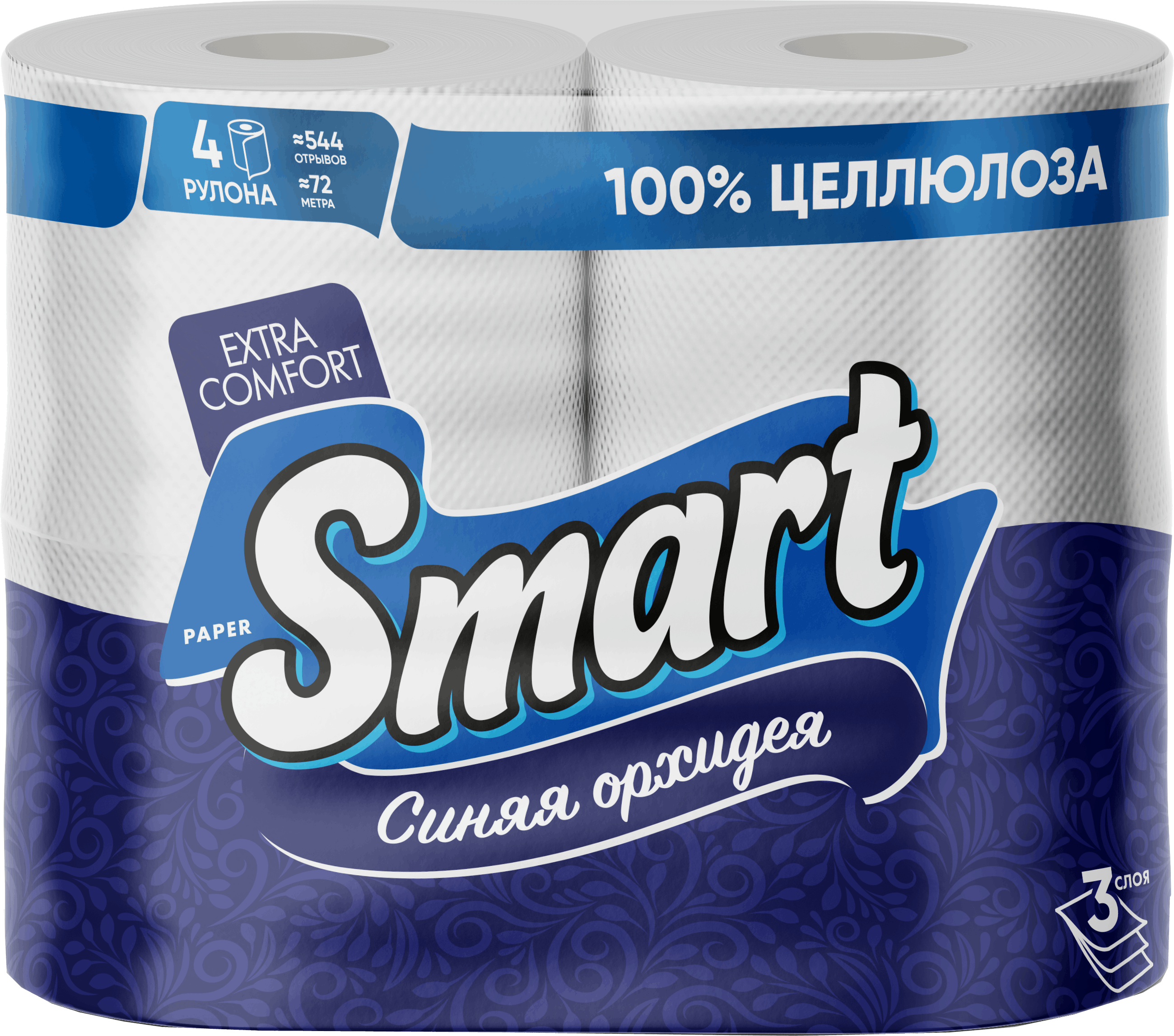 Туалетная бумага Трехслойная 4 шт.