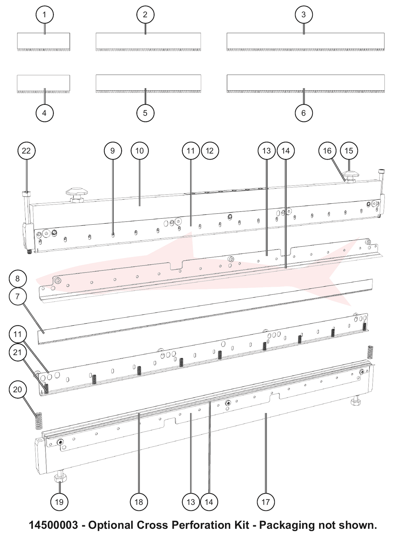 Morgana AutoCreaser Pro XW 14500003 Optional Cross Perforation Kit — схема деталей
