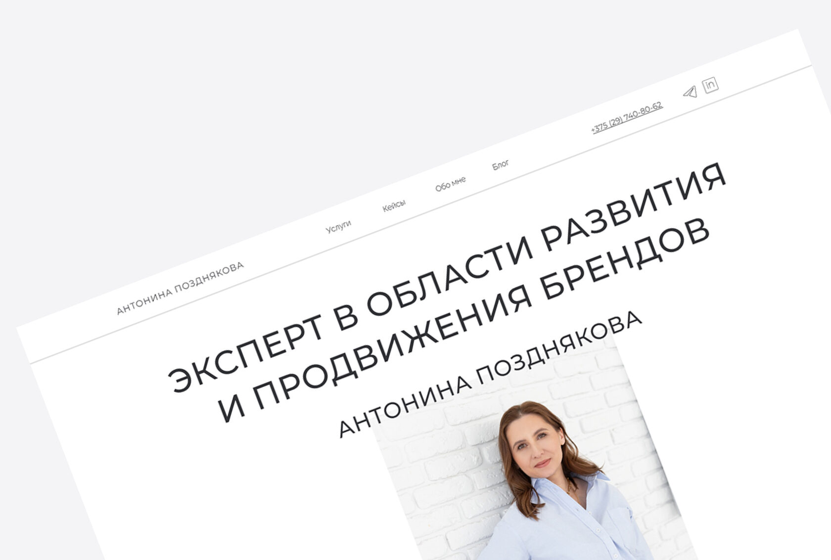 Дизайн сайта на Тильде для эксперта по продвижению брендов