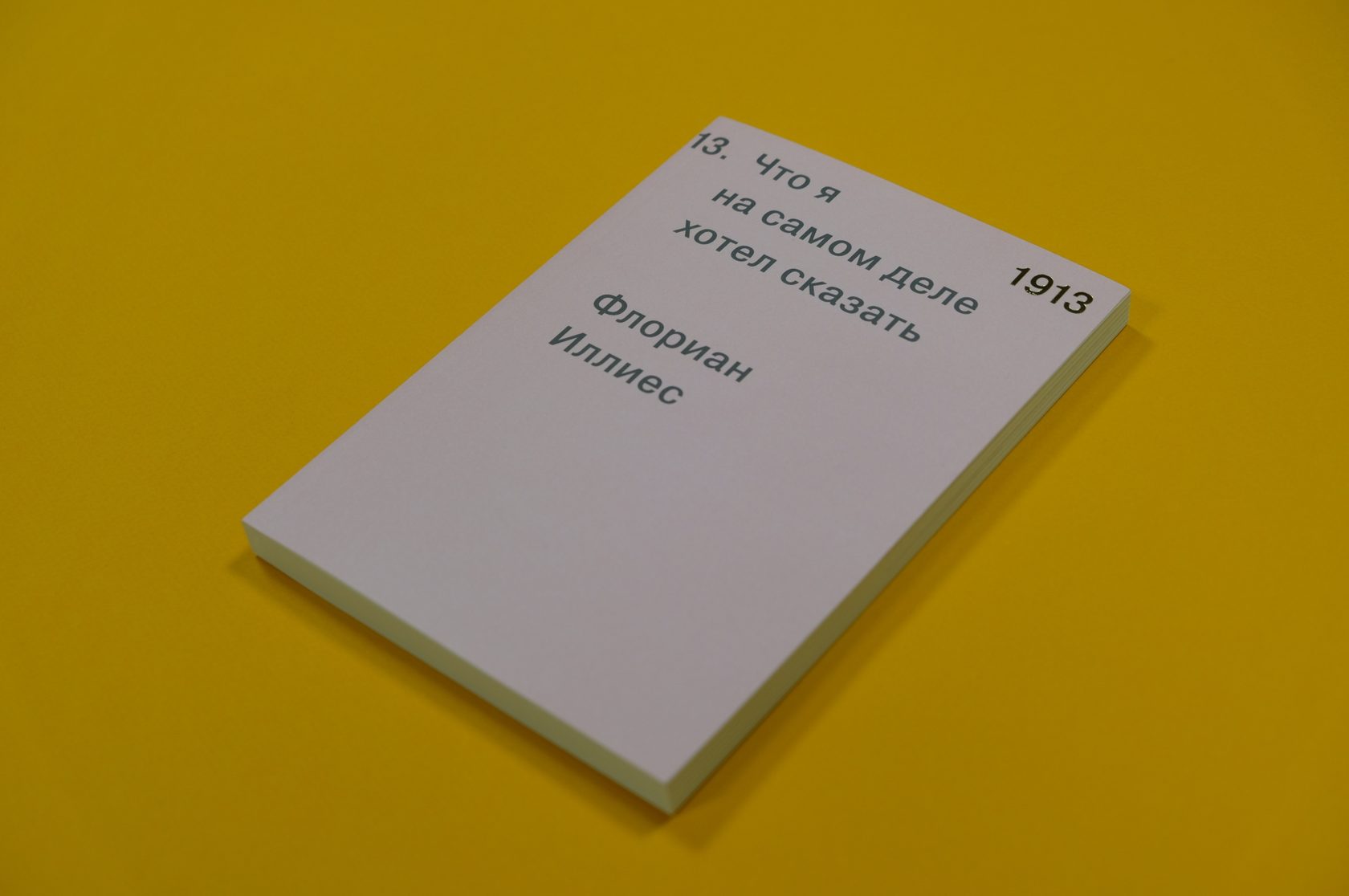 Флориан Иллиес «1913. Что я на самом деле хотел сказать»