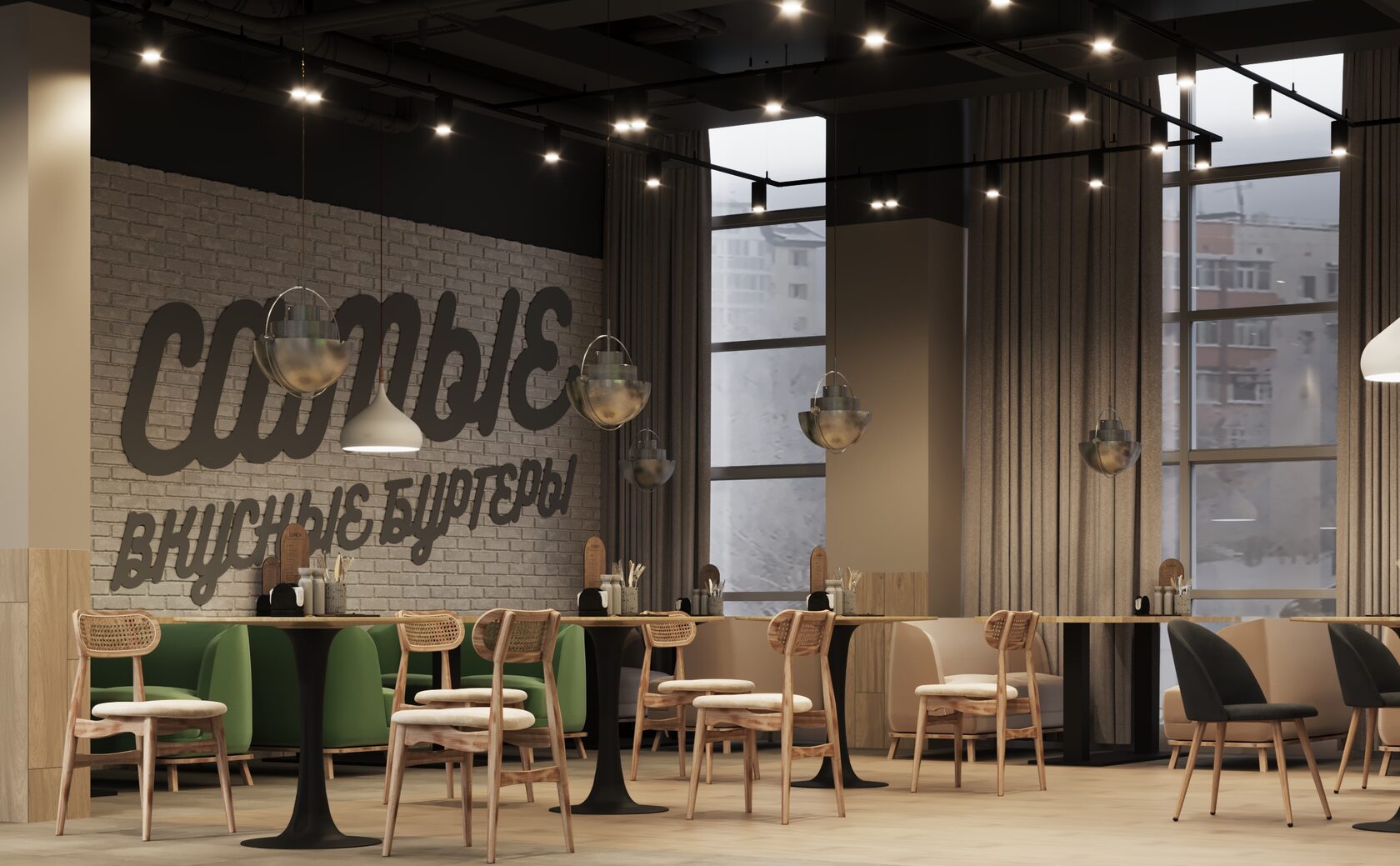 Дизайн-проект интерьера городского кафе