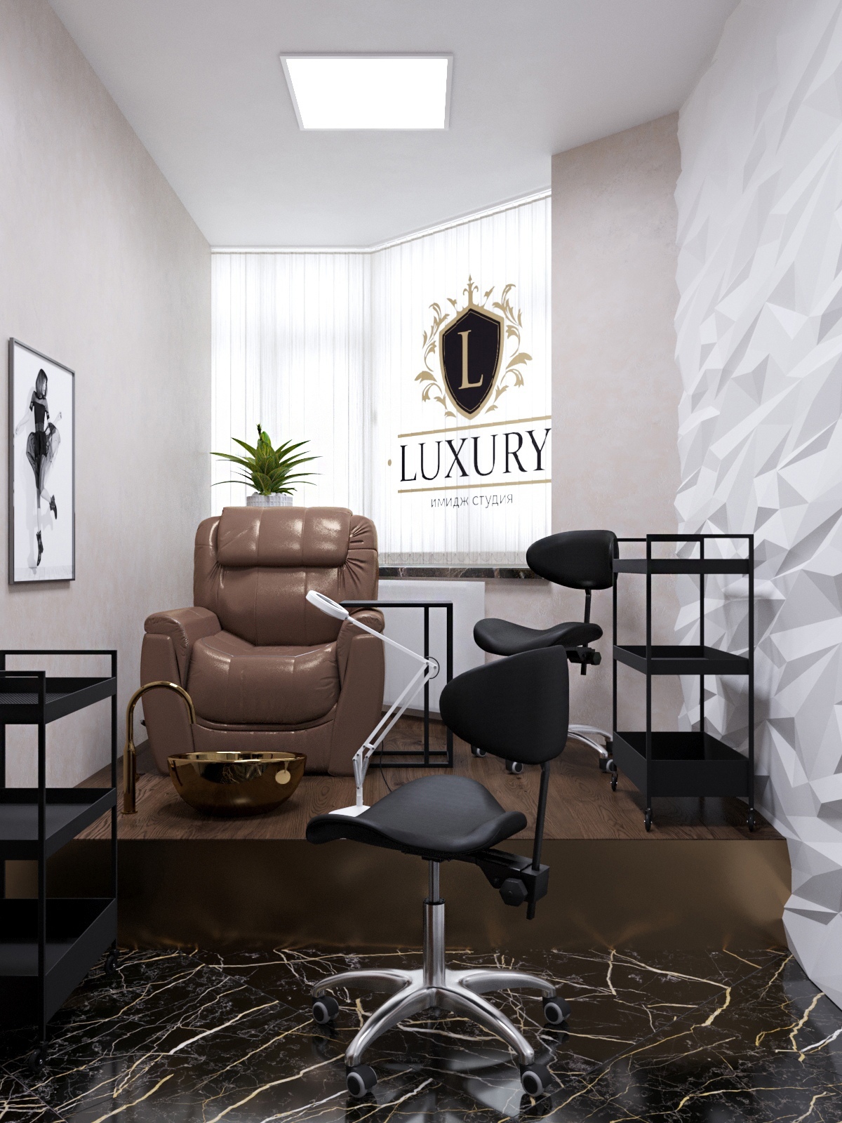 Фото 4. Дизайн имидж студии LUXURY 126м2