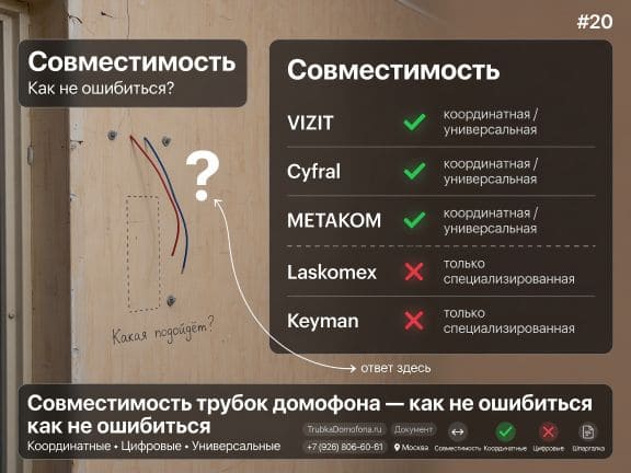 Совместимость трубок домофона: как не ошибиться при покупке