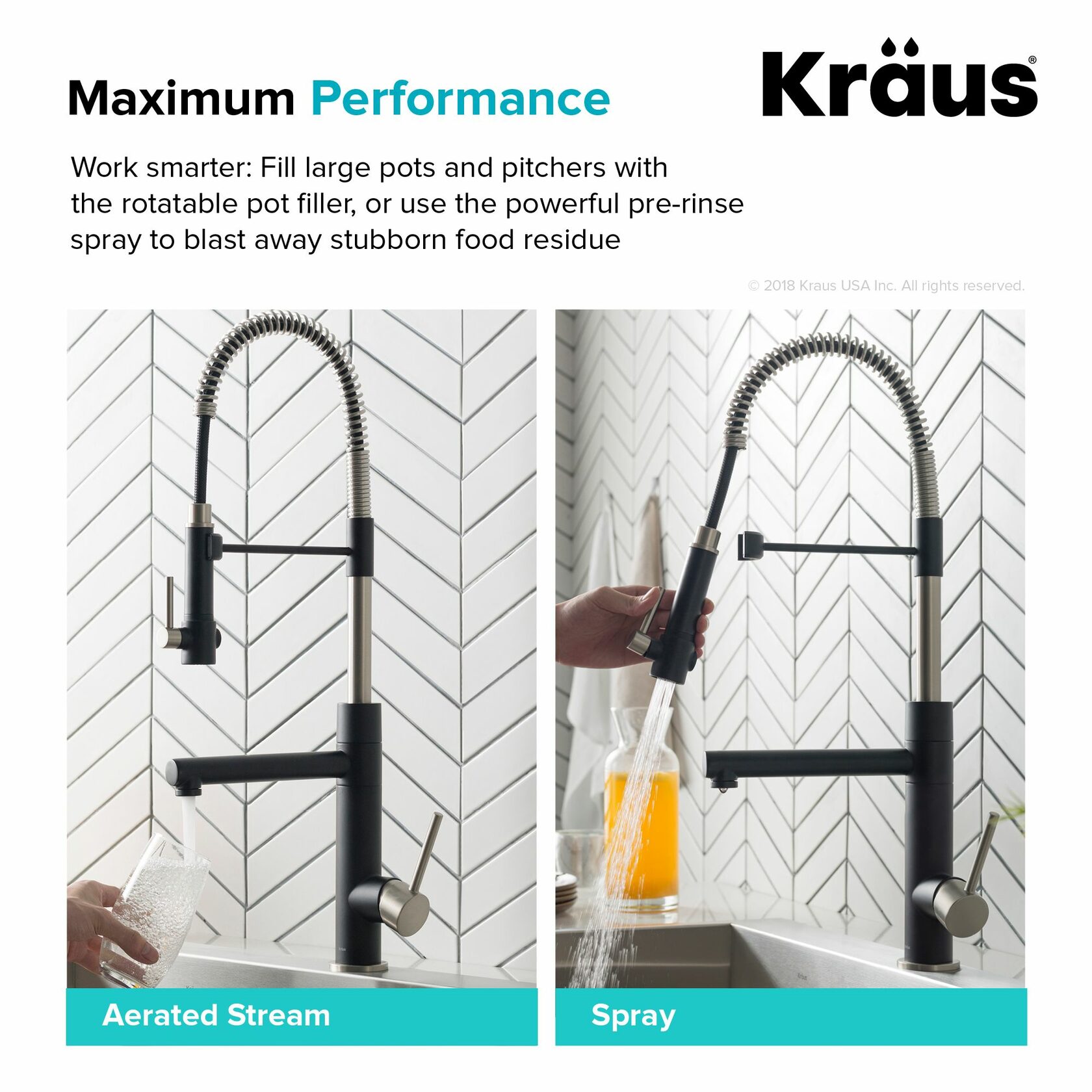 Кухонний змішувач Kraus KPF-1603SFSMB - изображение 10