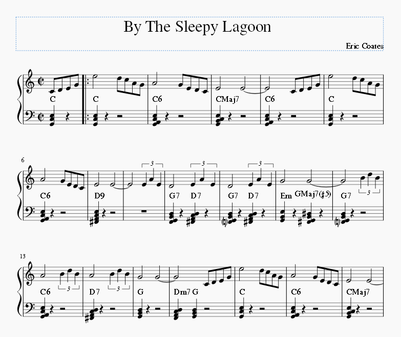 By the sleepy lagoon