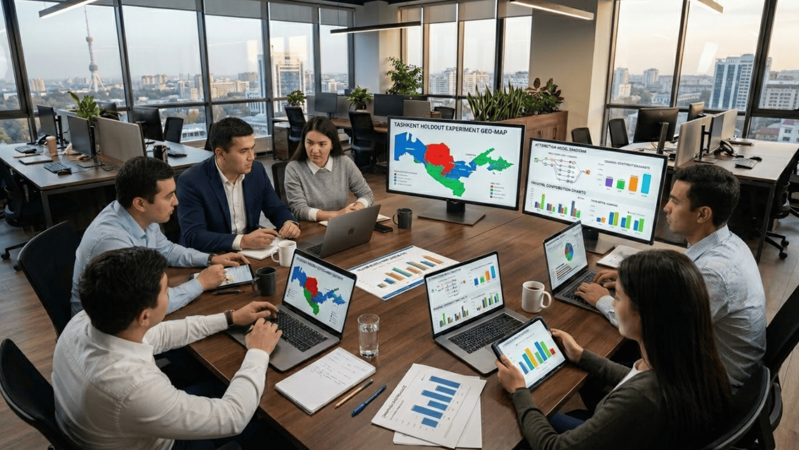 A marketing team in Tashkent analyzes cross-channel attribution models and incrementality test results to fix attribution blindness across their digital ad portfolio.