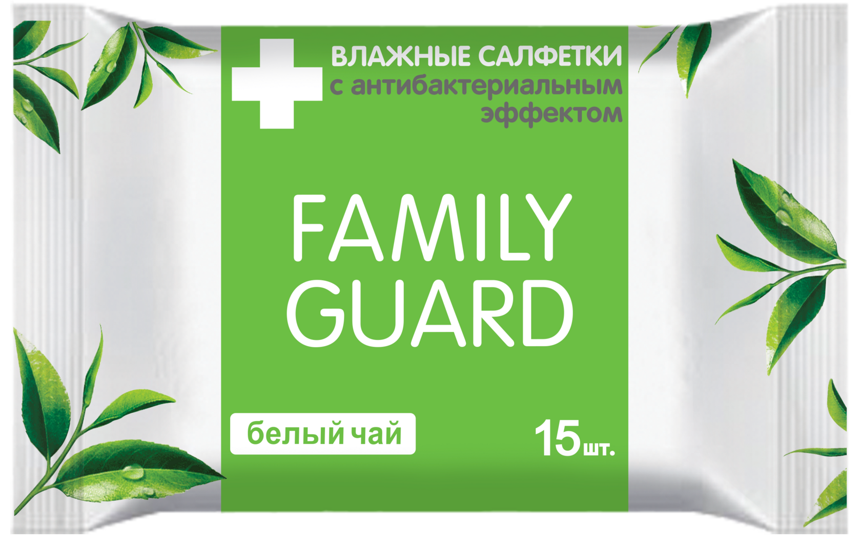 Влажные салфетки антибактериальные White Tea 15 шт.