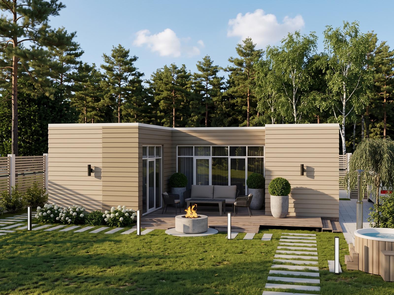 Каркасный дом под ключ 50 м², проект «Гостевой», Тюмень