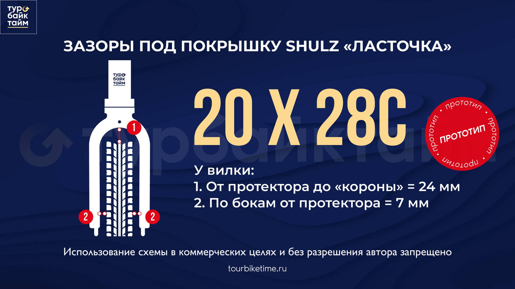 Shulz «Ласточка», зазоры под покрышку, вилка