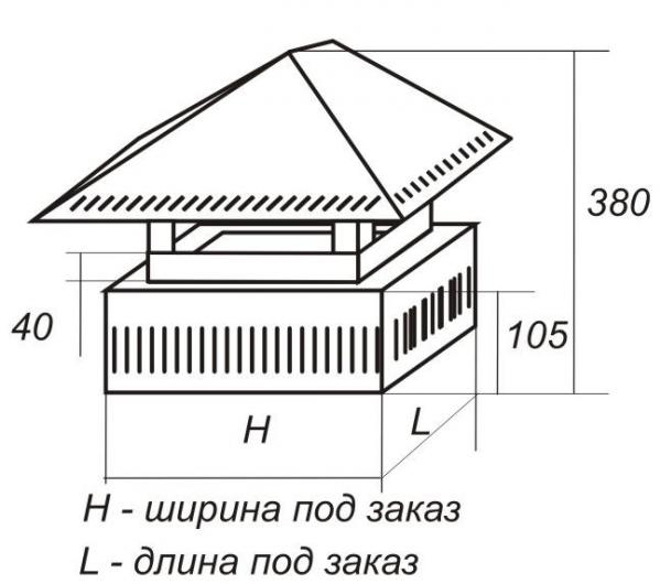 Дымник крышка вальма чертежи