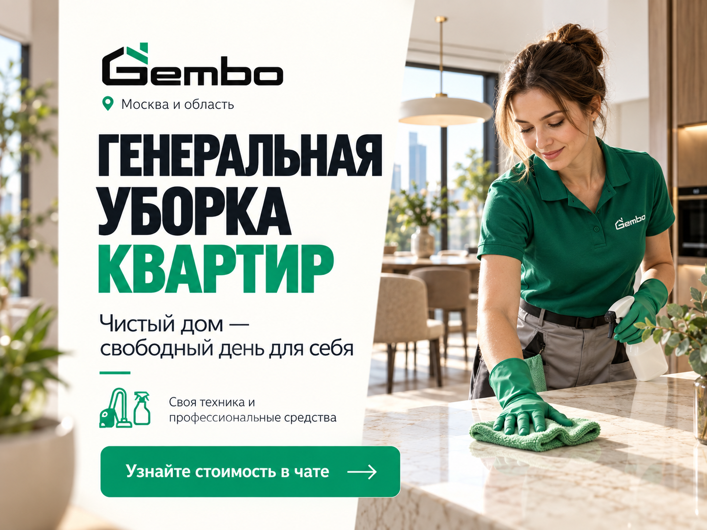 Gembo — генеральная уборка квартир