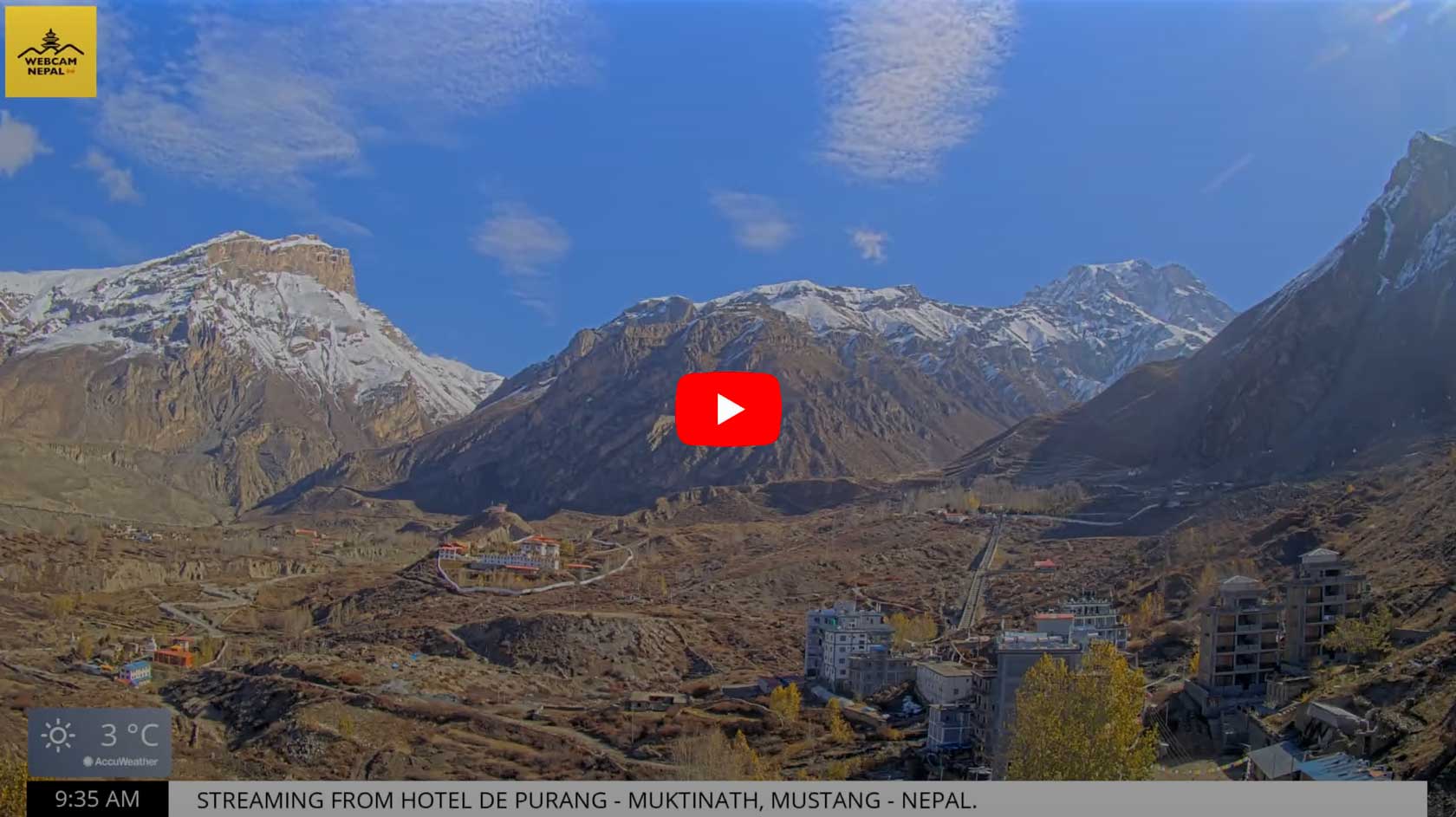 Вид на Муктинатх и перевал Торонг-ла с веб-камеры