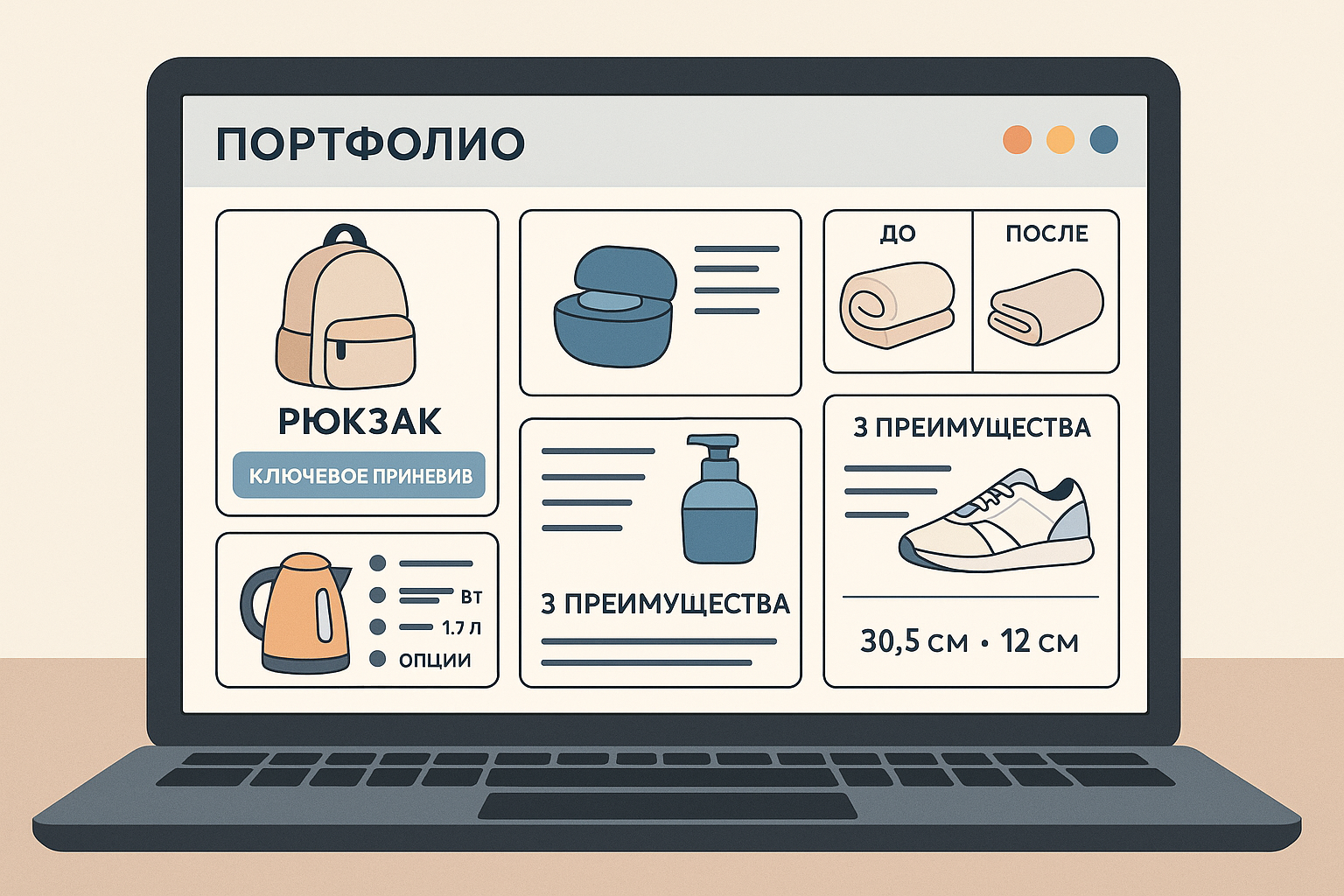 портфолио дизайнера карточек для маркетплейсов