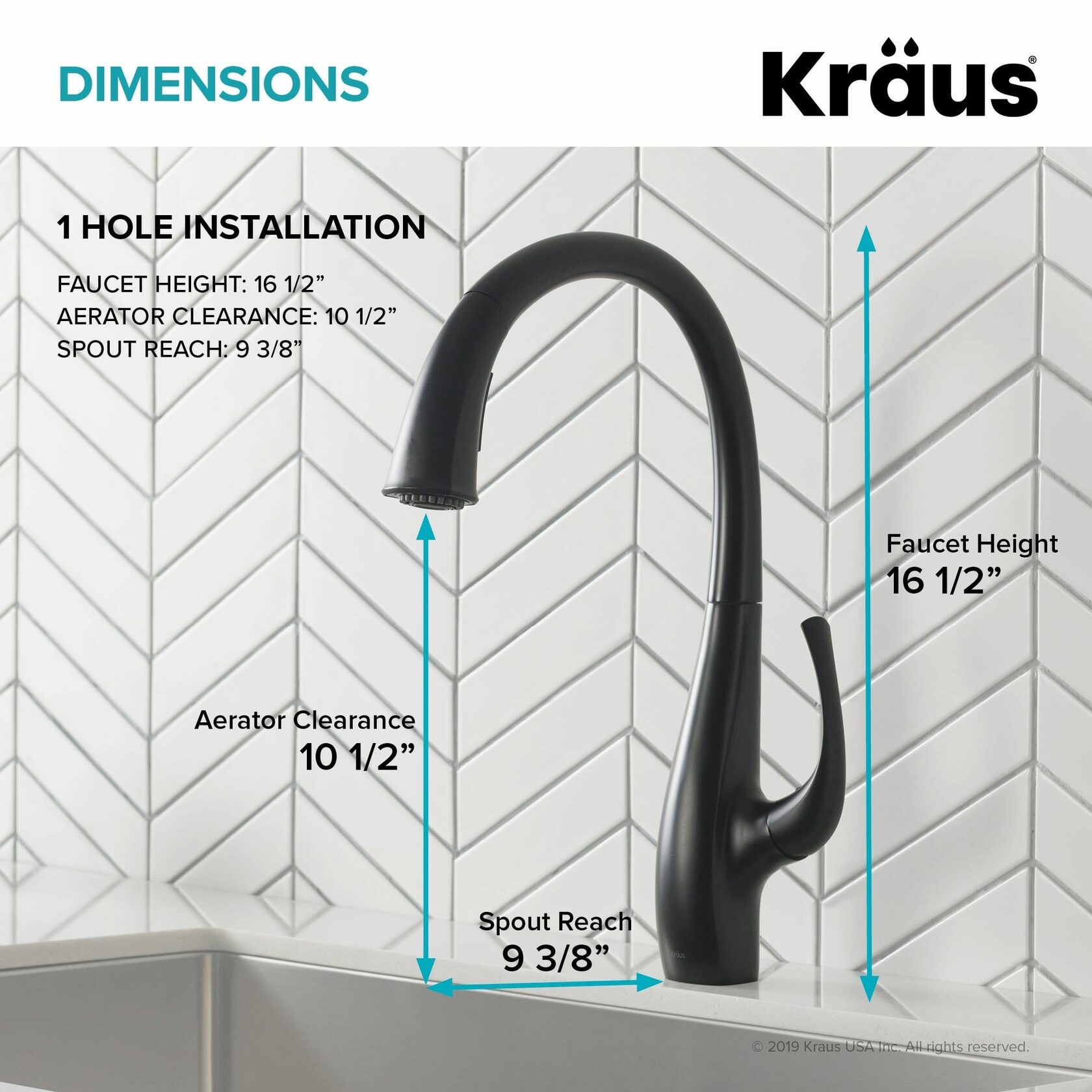 Кухонний змішувач Kraus KPF-1675MB - изображение 5