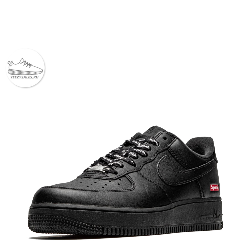 black supreme air forces