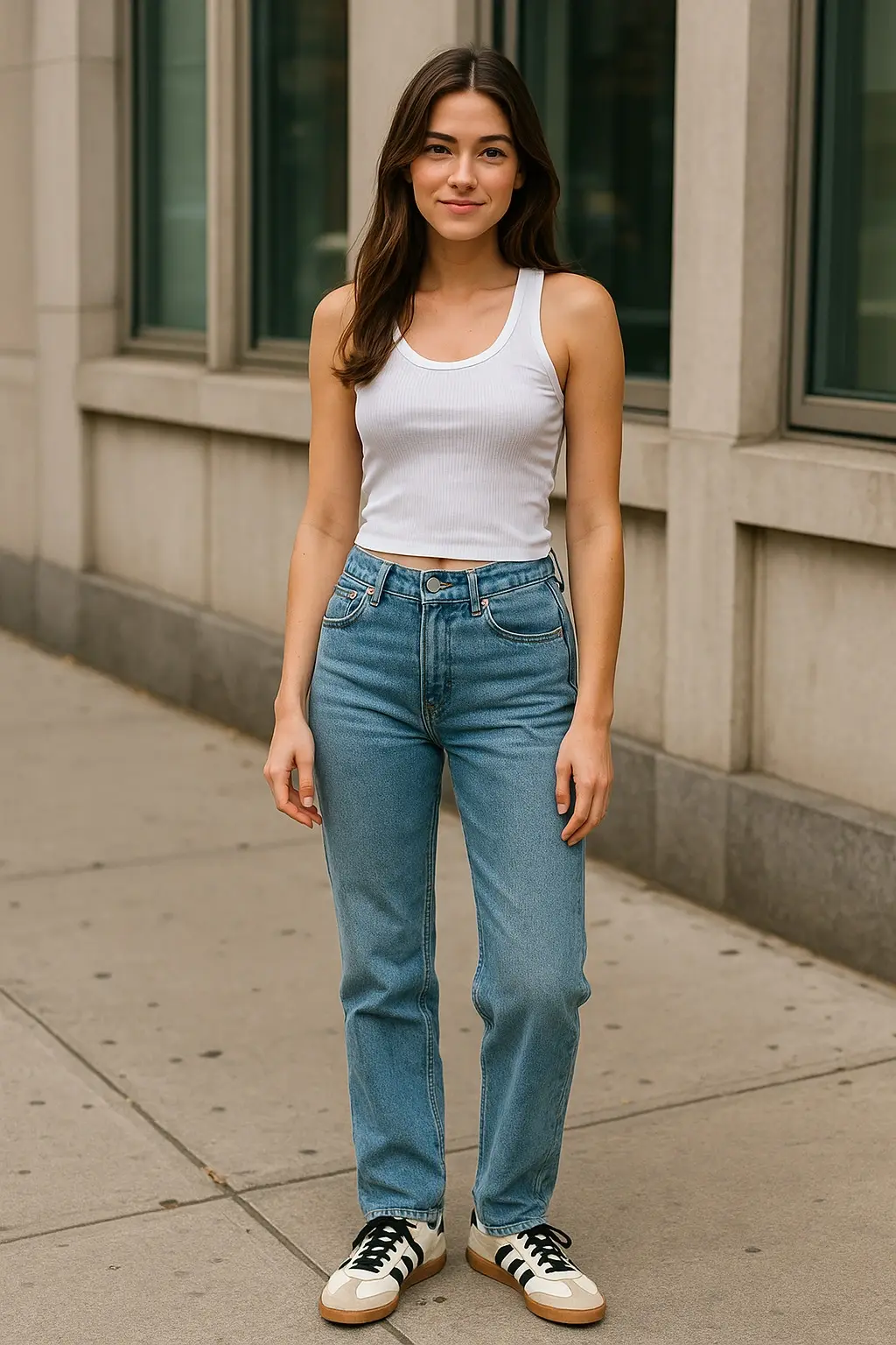 Адидас Самбу можно носить с джинсами